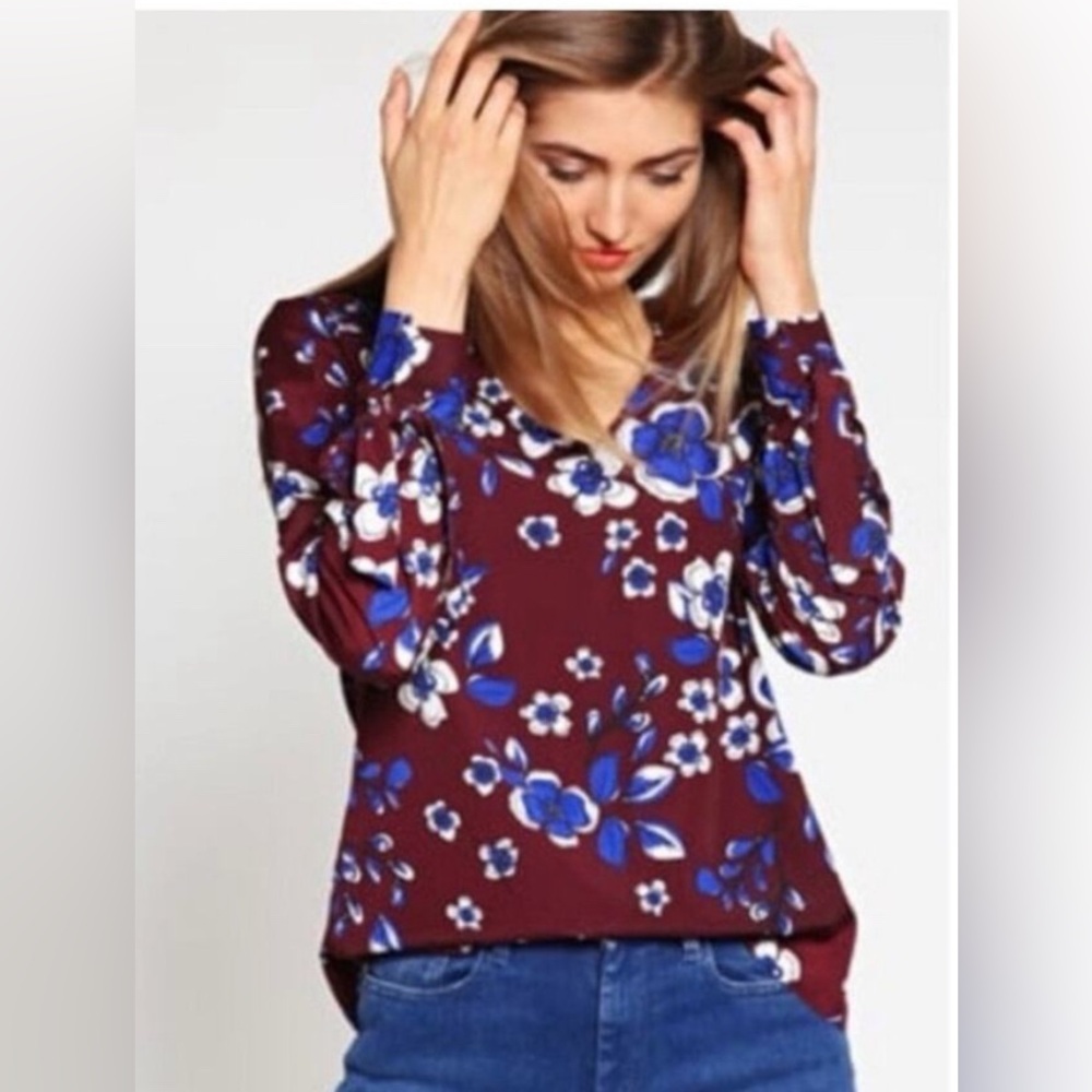 Banana Republic Floral Ansel Blouse - Women’s Petite Size XXS